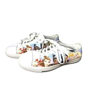 Disney Princess sneakers low top custom graphic women's sz 8